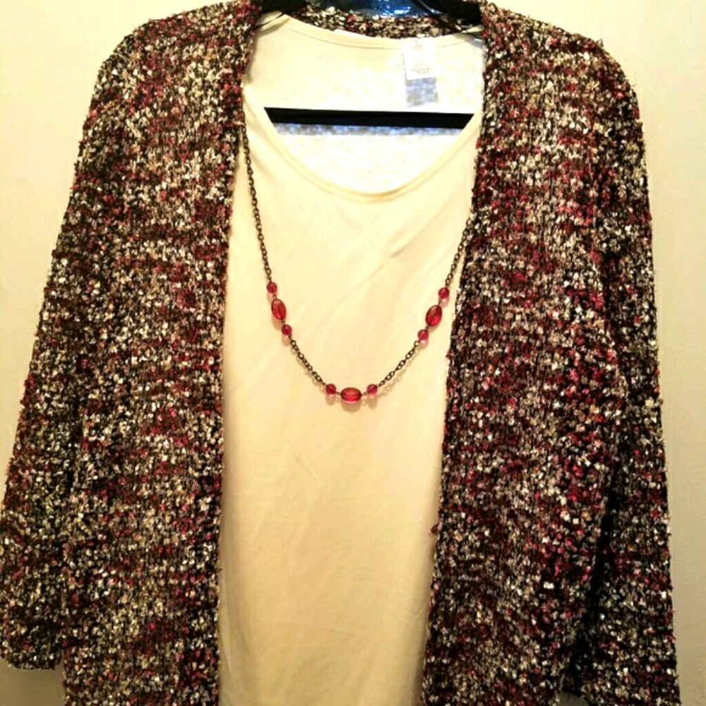 Alfred Dunner Large Sweater with Attached Blouse